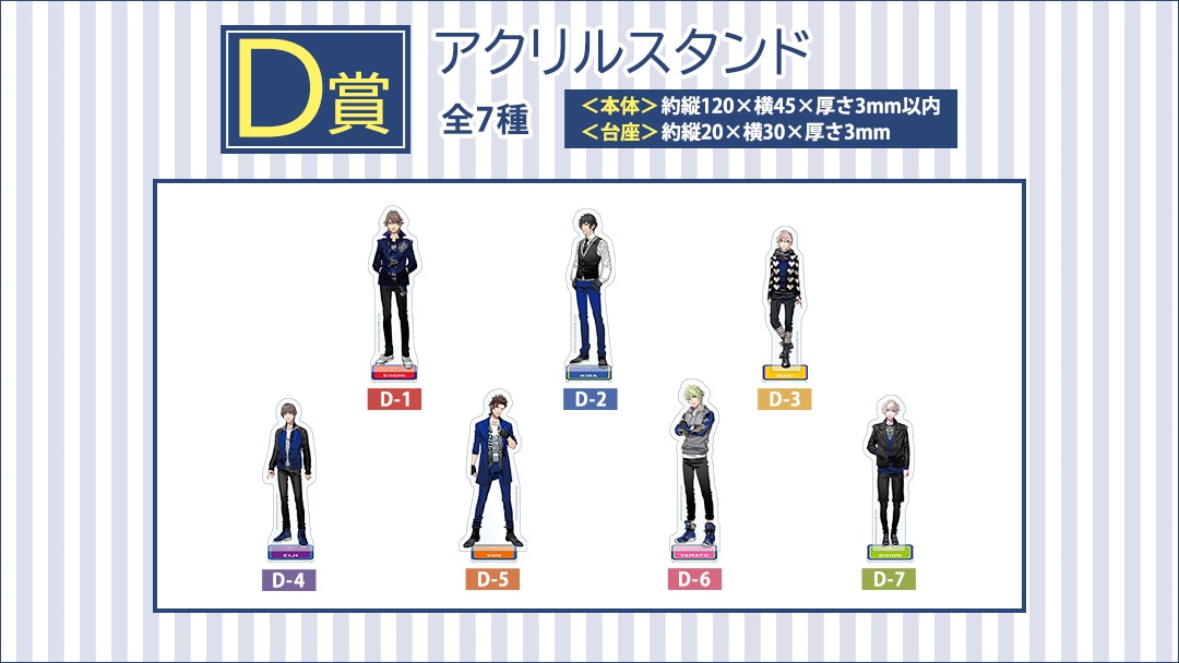 【D賞】スターホログラム缶バッジ&ステッカー3枚セット(全11種)