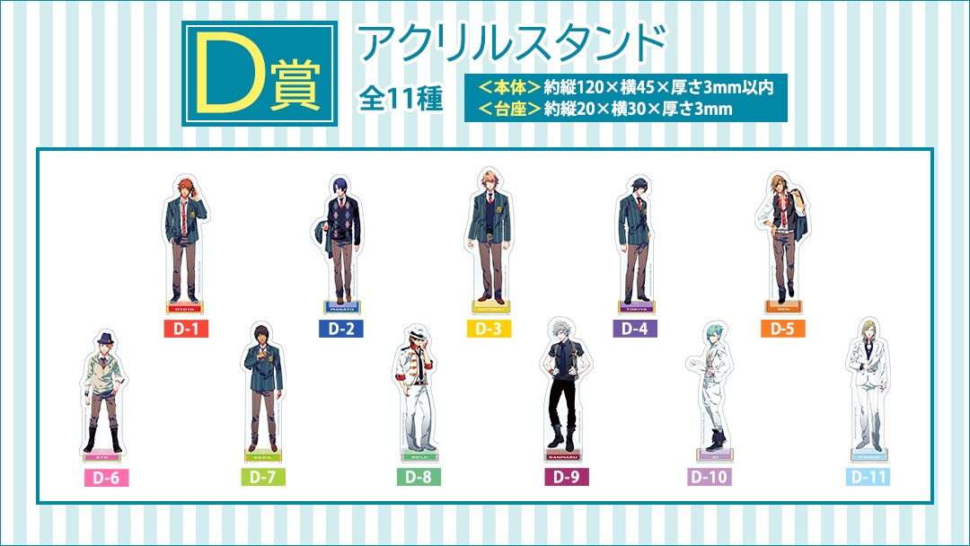 【D賞】スターホログラム缶バッジ&ステッカー3枚セット(全11種)