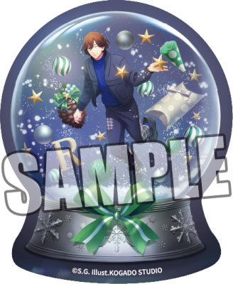 うたの☆プリンスさまっ♪ ステッカーセット Snow Fantasy Ver.「寿 嶺二」 （ダイカット）約長辺96×短辺83mm以内／（スノードーム）約縦75×横62mm