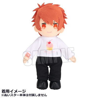 ぬいスター コスチューム ロングスリーブTシャツ BE MY CUPCAKE Ver.「一十木音也」 着丈:約55mm、身幅:約70mm、袖丈:約50mm