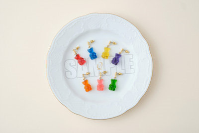 うたの☆プリンスさまっ♪ Q☆UP テディベアハードグミピアス「神宮寺レン」 モチーフ:約縦21×横13×厚さ7mm