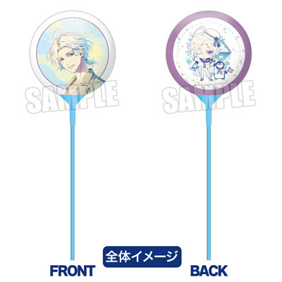 泡沫のユークロニア スティックバルーン LicoBiTs FESTA -W Vacation- Ver.「淡雪」 <膨らませ前>約縦325×横125mm、<膨らませ後>約縦300×横100mm