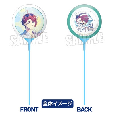 泡沫のユークロニア スティックバルーン LicoBiTs FESTA -W Vacation- Ver.「依」 <膨らませ前>約縦325×横125mm、<膨らませ後>約縦300×横100mm
