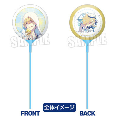泡沫のユークロニア スティックバルーン LicoBiTs FESTA -W Vacation- Ver.「露草」 <膨らませ前>約縦325×横125mm、<膨らませ後>約縦300×横100mm