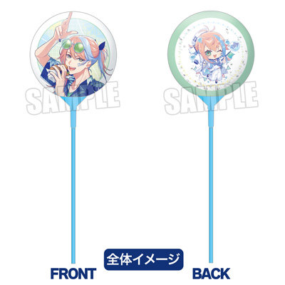 UN:LOGICAL スティックバルーン LicoBiTs FESTA -W Vacation- Ver.「ユーリ」 <膨らませ前>約縦325×横125mm、<膨らませ後>約縦300×横100mm