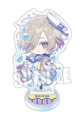 【10Packセット】UN:LOGICAL トレーディングアクリルスタンド ちびキャラ LicoBiTs FESTA -W Vacation- Ver. <本体>約縦70×横60×厚さ3mm以内、<台座>約縦26×横26×厚さ3mm
