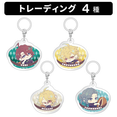 【5Packセット】泡沫のユークロニア トレーディングめじるしアクリルチャーム ちびキャラ どら焼きVer.B[YUR] 約縦35×横38mm