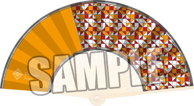 【イベント・通販限定】ジャックジャンヌ　扇子「織巻寿々」 本体：約縦225×横425mm（開いたとき）、袋：全長約225mm、太さ約40mm