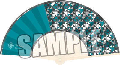 【イベント・通販限定】ジャックジャンヌ　扇子「世長創司郎」 本体：約縦225×横425mm（開いたとき）、袋：全長約225mm、太さ約40mm