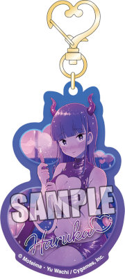 東京深夜少女　ハートナスカンアクリルキーホルダー「はるか」 約縦78×横48×厚さ3mm