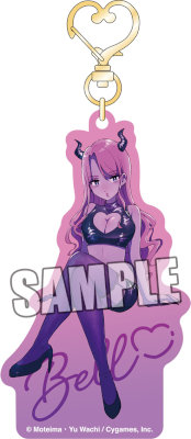 東京深夜少女　ハートナスカンアクリルキーホルダー「べる」 約縦100×横50×厚さ3mm