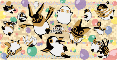 キャラクター万能ラバーマットスリム とーとつにエジプト神2「集合」 約長辺580×短辺300×厚さ2mm