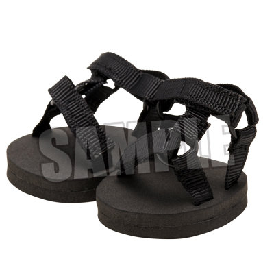 うたの☆プリンスさまっ♪ ぬいぐるみ用 ミニサンダル「ブラック」 40mm