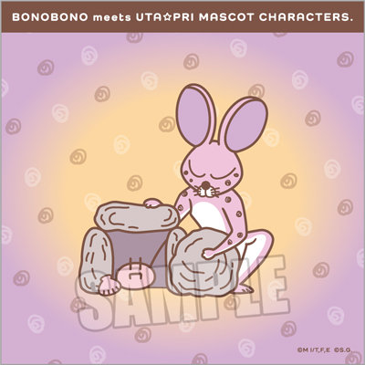 ぼのぼの meets うたの☆プリンスさまっ♪ マスコットキャラクターズ メモ帳「しまっちゃうおじさん＆おんぷくん」 約縦92×横92×高さ10mm