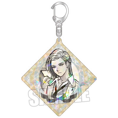 ジャックジャンヌ ホログラムアクリルキーホルダー「睦実 介」3rd Anniversary Ver. <本体>約縦107×横102×厚さ3mm、<キーホルダー部分込み>約縦150×横102×厚さ10mm