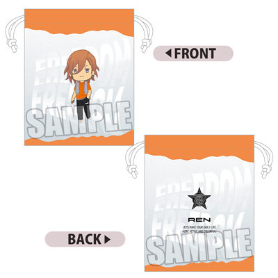 うたの☆プリンスさまっ♪ フルカラー巾着 GO WITH ちびキャラVer.「神宮寺レン」 約縦175×横135mm