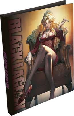 合皮製カードファイル BLACK LAGOON「バラライカ」 約縦220×横180×マチ22mm(対応カードサイズ：縦96×横71×厚さ3mm以内)