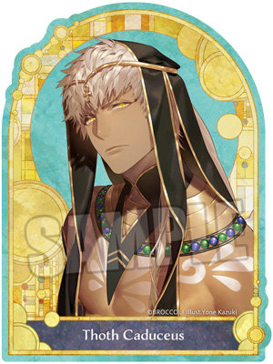 神々の悪戯 ステッカー 10th Anniversary Ver.「トト・カドゥケウス」 約縦100×横75mm