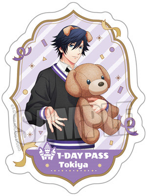 うたプリ　一ノ瀬トキヤ　くまプリ うたの☆プリンスさまっ♪ ミニサテンステッカー Fun Day Date Ver