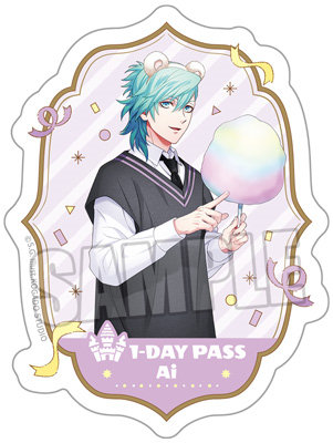 うたの☆プリンスさまっ♪ ミニサテンステッカー Fun Day Date Ver.「美風 藍」[BGS2025] 約縦80×横60mm