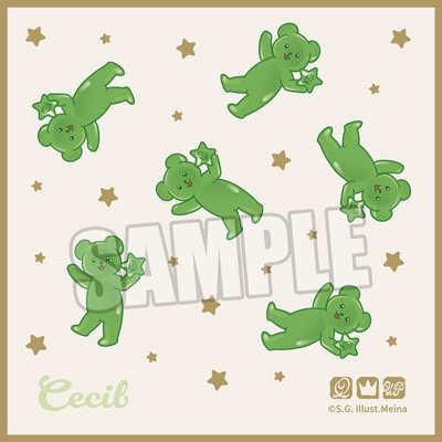 うたの☆プリンスさまっ♪ ミニタオル Crown Creamy Land ～Dessert Plate～ テディベアハードグミVer.「愛島セシル」[本館] 約縦150×横150mm