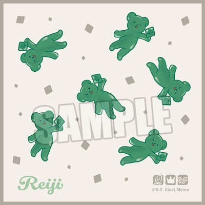 うたの☆プリンスさまっ♪ ミニタオル Crown Creamy Land ～Dessert Plate～ テディベアハードグミVer.「寿 嶺二」[本館] 約縦150×横150mm