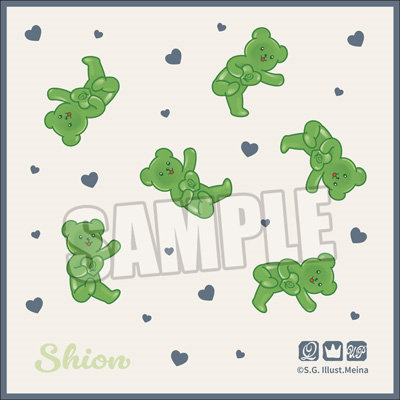 うたの☆プリンスさまっ♪ ミニタオル Crown Creamy Land ～Dessert Plate～ テディベアハードグミVer.「天草シオン」[本館] 約縦150×横150mm