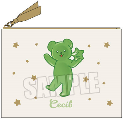 うたの☆プリンスさまっ♪ ミニポーチ Crown Creamy Land ～Dessert Plate～ テディベアハードグミVer.「愛島セシル」[本館] 約横150×縦110mm