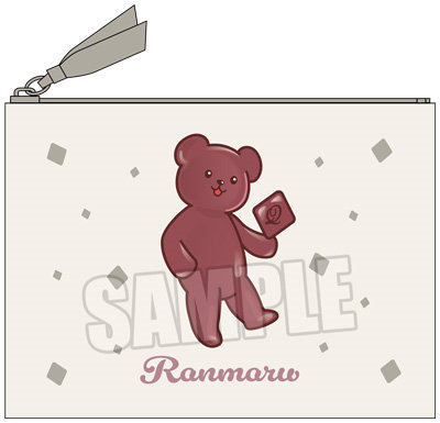 うたの☆プリンスさまっ♪ ミニポーチ Crown Creamy Land ～Dessert Plate～ テディベアハードグミVer.「黒崎蘭丸」[本館] 約横150×縦110mm