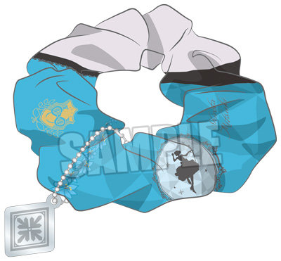 ジャックジャンヌ　チャーム付きシュシュ「白田美ツ騎」[JJMLQ] ＜本体＞直径約120mm、＜チャーム＞約縦33×横26mm以内