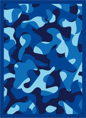 ブロッコリーハイブリッドスリーブ「カモフラージュブルー」 67×92mm