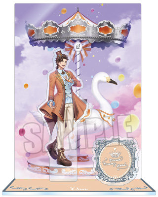 うたの☆プリンスさまっ♪ アクリルスタンド Crown Creamy Land ～Fairground Carousel～ Ver.「桐生院ヴァン」[WM] ＜本体＞約縦134×横71mm以内、＜背景＞約縦170×横120mm、＜ロゴ＞約縦35×横120mm、＜台座＞約縦50×横45mm