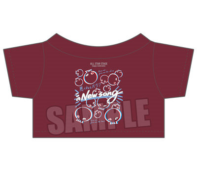 うたの☆プリンスさまっ♪ ALL STAR STAGE -Happy Celebration- ぬいぐるみ用アイドルTシャツ「悪くねぇだろ？このNew song」[蘭丸] 着丈約95mm、身幅約140mm