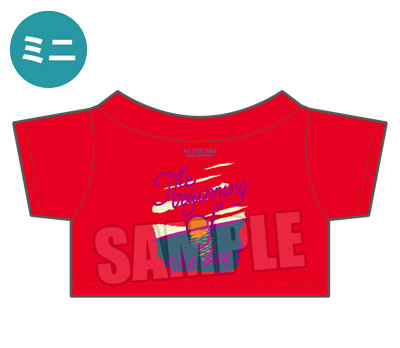 うたの☆プリンスさまっ♪ ALL STAR STAGE -Happy Celebration- ぬいぐるみ用アイドルミニTシャツ「The beginning of the day!」[瑛一] 着丈約57mm、身幅約72mm