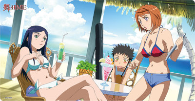 キャラクター万能ラバーマットスリム 舞-HiME「サマーリゾート」 約長辺580×短辺300×厚さ2mm