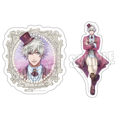 うたの☆プリンスさまっ♪ ミニサテンステッカーセット Crown Creamy Land ～Fairground Carousel～ Ver.「黒崎蘭丸」[WM] ＜フレーム＞約縦65×横60mm、＜全身＞約縦80×横47mm以内