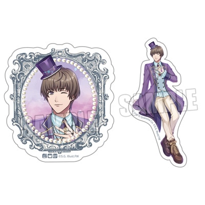 うたの☆プリンスさまっ♪ ミニサテンステッカーセット Crown Creamy Land ～Fairground Carousel～ Ver.「鳳 瑛二」[WM] ＜フレーム＞約縦65×横60mm、＜全身＞約縦80×横47mm以内