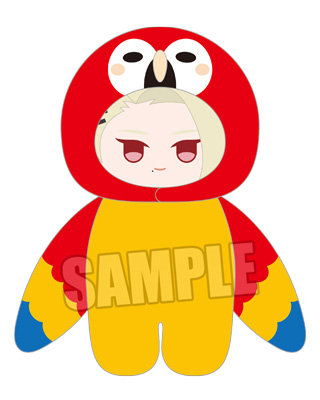 ジャックジャンヌ　着せ替えぬいぐるみ用コスチューム コンゴウインコVer.[JJOSW] ＜ヘッドパーツ＞約縦10×横12cm、＜ボディパーツ＞約縦9×横12cm