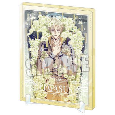 UN:LOGICAL アクリルプレート Magazine Collection Ver.「宗像 戒」 ＜本体＞約縦150×横110×厚さ5mm、＜台座＞約縦19×横70mm