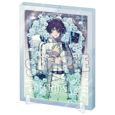 UN:LOGICAL アクリルプレート Magazine Collection Ver.「永守 藍」 ＜本体＞約縦150×横110×厚さ5mm、＜台座＞約縦19×横70mm
