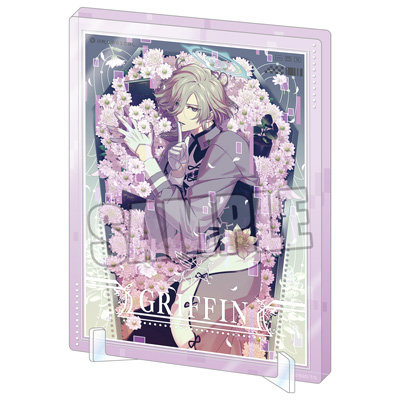 UN:LOGICAL アクリルプレート Magazine Collection Ver.「弥坂奏壱」 ＜本体＞約縦150×横110×厚さ5mm、＜台座＞約縦19×横70mm