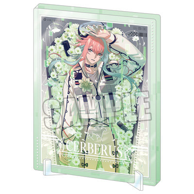 UN:LOGICAL アクリルプレート Magazine Collection Ver.「ユーリ」 ＜本体＞約縦150×横110×厚さ5mm、＜台座＞約縦19×横70mm