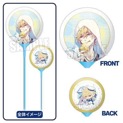 泡沫のユークロニア スティックバルーン LicoBiTs FESTA -W Vacation- Ver.「露草」 <膨らませ前>約縦325×横125mm、<膨らませ後>約縦300×横100mm