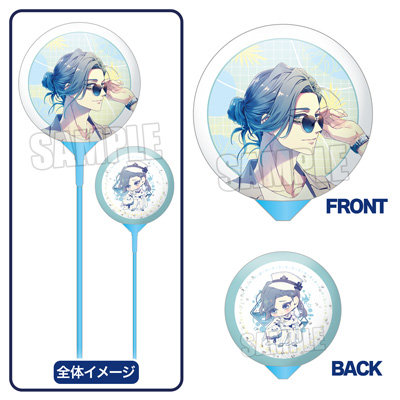 泡沫のユークロニア スティックバルーン LicoBiTs FESTA -W Vacation- Ver.「石蕗」 ＜膨らませ前＞約縦325×横125mm、＜膨らませ後＞約縦300×横100mm
