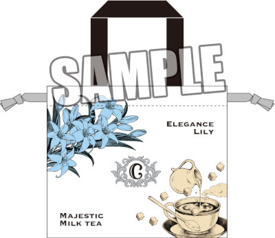 うたの☆プリンスさまっ♪ 持ち手付きサテン巾着 Fragrance Pairing Ver.「カミュ」 約縦243×横185×厚さ7mm（持ち手込み）