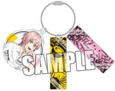 うたの☆プリンスさまっ♪ 3連アクリルキーリング Fragrance Pairing Ver.「帝 ナギ」 （キャラパーツ）約縦70×横70×厚さ3mm以内／（モチーフパーツ）約縦25×横80×厚さ3mm／（キーリング）約直径50mm