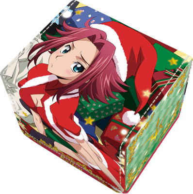合皮製デッキケース コードギアス 反逆のルルーシュ「カレン」クリスマスVer. （外寸）約幅108×高88×厚94mm／（内寸）約幅102×高78×厚78mm