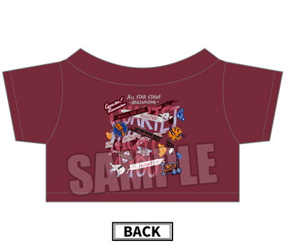 うたの☆プリンスさまっ♪ ALL STAR STAGE -BEGINNING- ぬいぐるみ用アイドルTシャツ「黒崎蘭丸」[ASSBE] 着丈約95mm、身幅約140mm