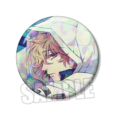 泡沫のユークロニア 75mmホログラム缶バッジ「露草」[ab] 直径約75mm