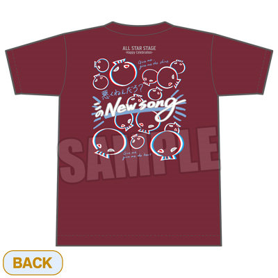 【Sサイズ】うたの☆プリンスさまっ♪ ALL STAR STAGE -Happy Celebration- アイドルＴシャツ「悪くねぇだろ？このNew song」[蘭丸] ＜Sサイズ＞着丈約66cm、身幅約49cm、肩幅約44cm、袖丈約19cm